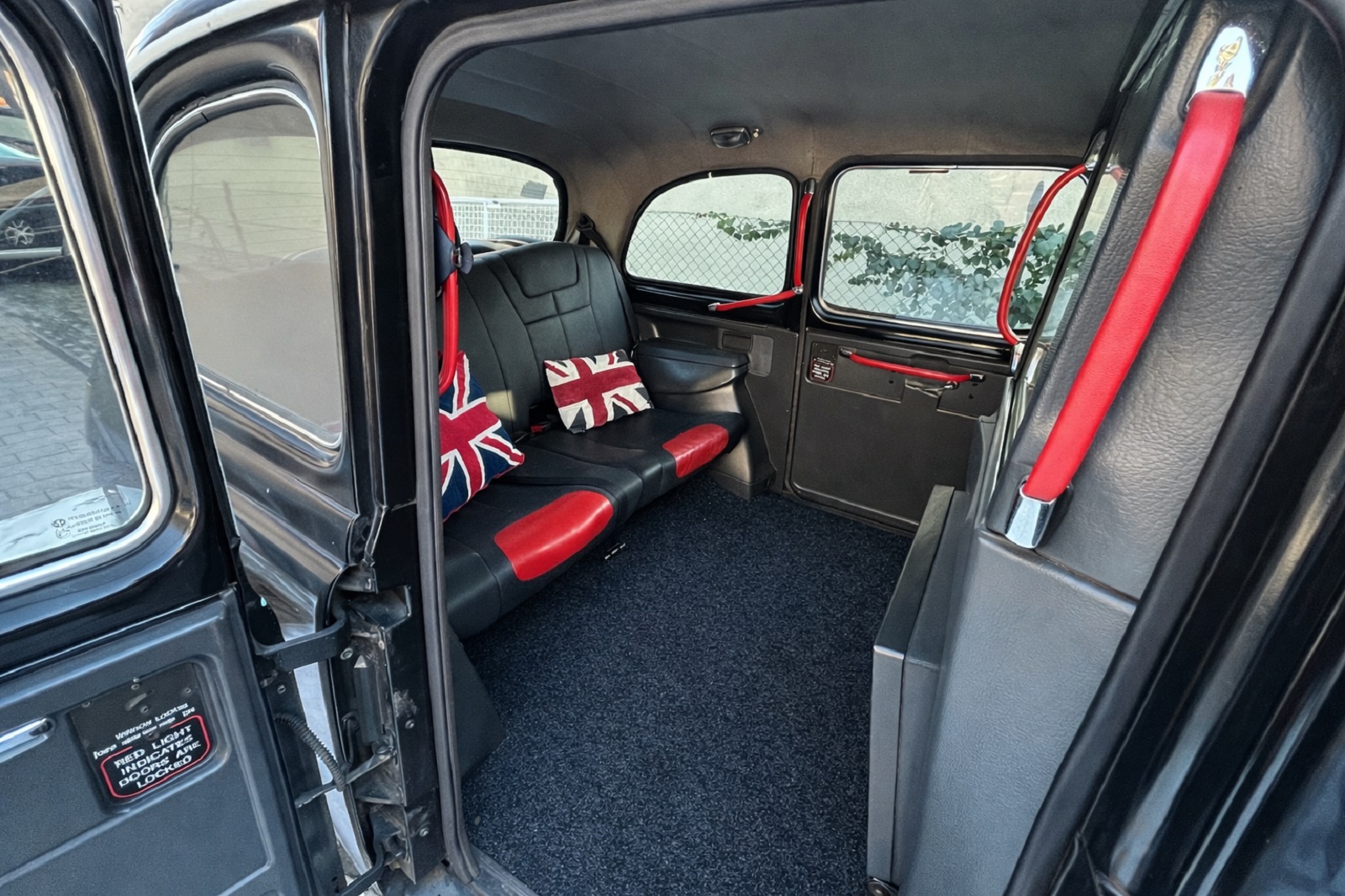 Londoni taxi belső tere